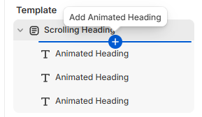 Scrolling heading settings
